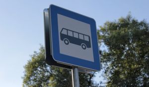 Дополнительная остановка рижского автобуса в Крустпилсе
