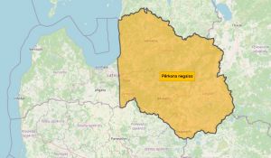      Oranžais pērkona negaisa brīdinājums - Latvijas austrumu daļā!